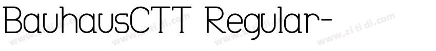 BauhausCTT Regular字体转换